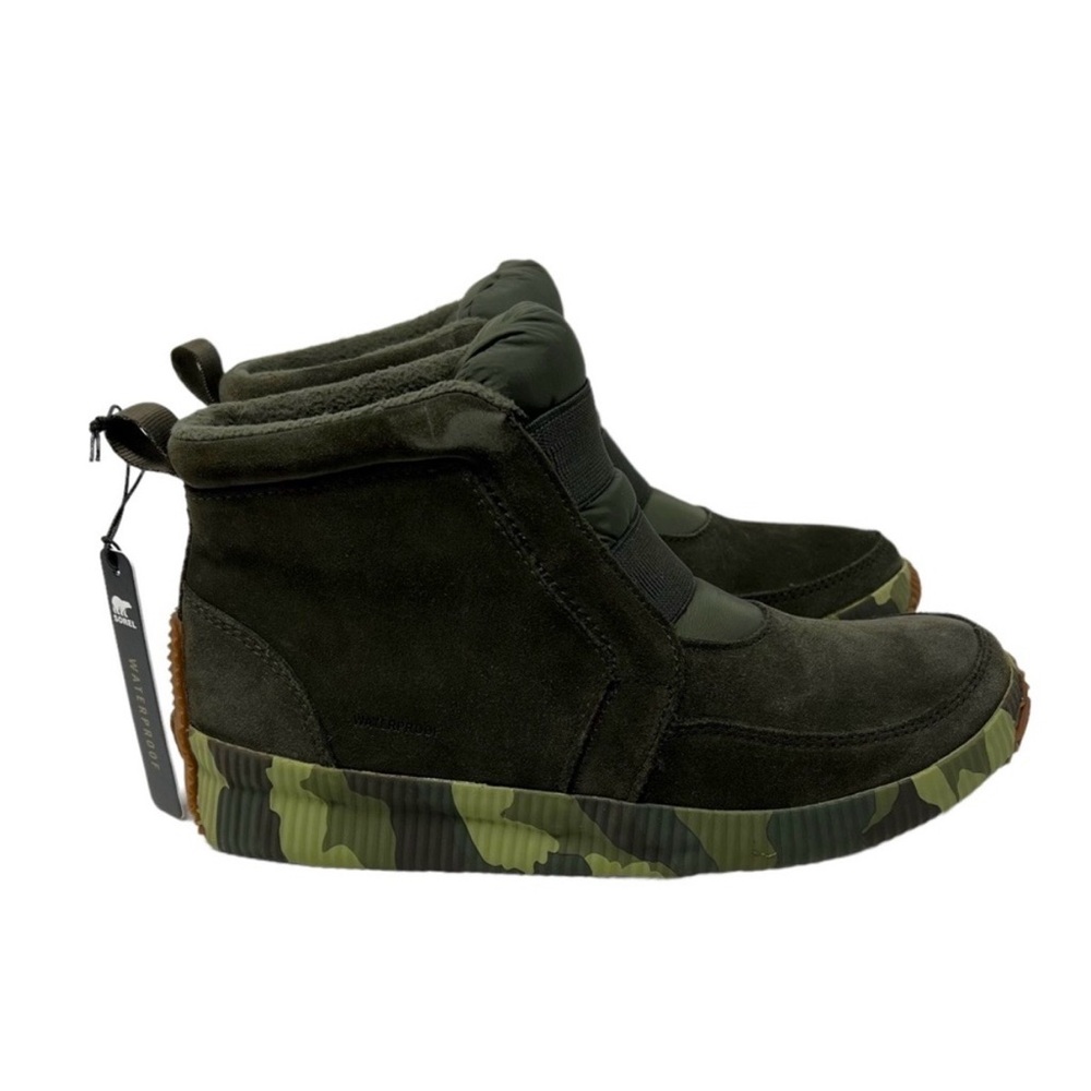 Sorel Out N About Plus Mid Alpine Tundra Green Camo Booties - Picture 5 of 13
